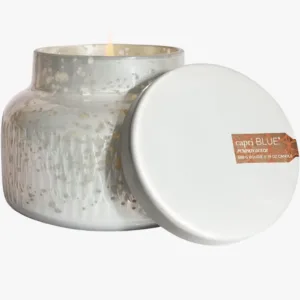 Capri Blue Holiday Mercury Jar Candle - Soy Blend - Fall Candles for Home Scented with White Pumpkin, Nutmeg & Vanilla - Pumpkin Candle for Fall Decor - Signature (Pumpkin Dulce, 19 oz)