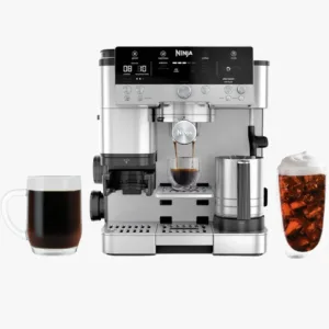 Ninja | Espresso Machine and Drip Coffee Maker| Luxe Café Premier Series | Integrated Coffee Grinder, Milk Frother, Assisted Tamper & Built-In Espresso Accessory Storage | Stainless Steel | ES601